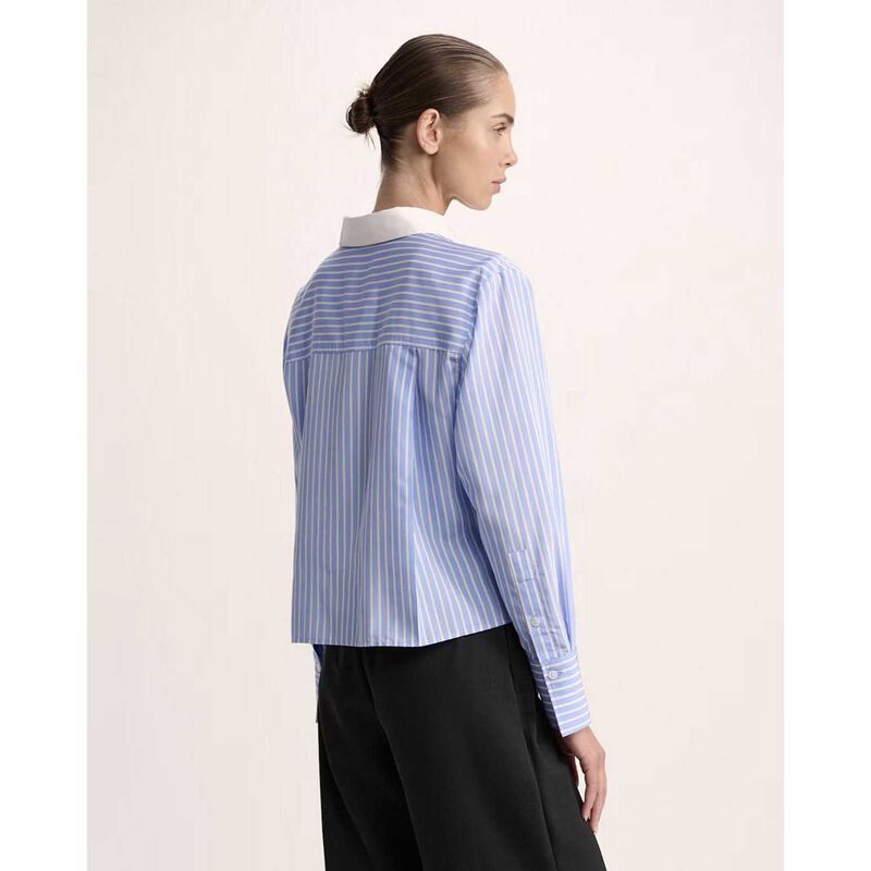 SABA Riley Striped Ls Cropped Shirt image number 1
